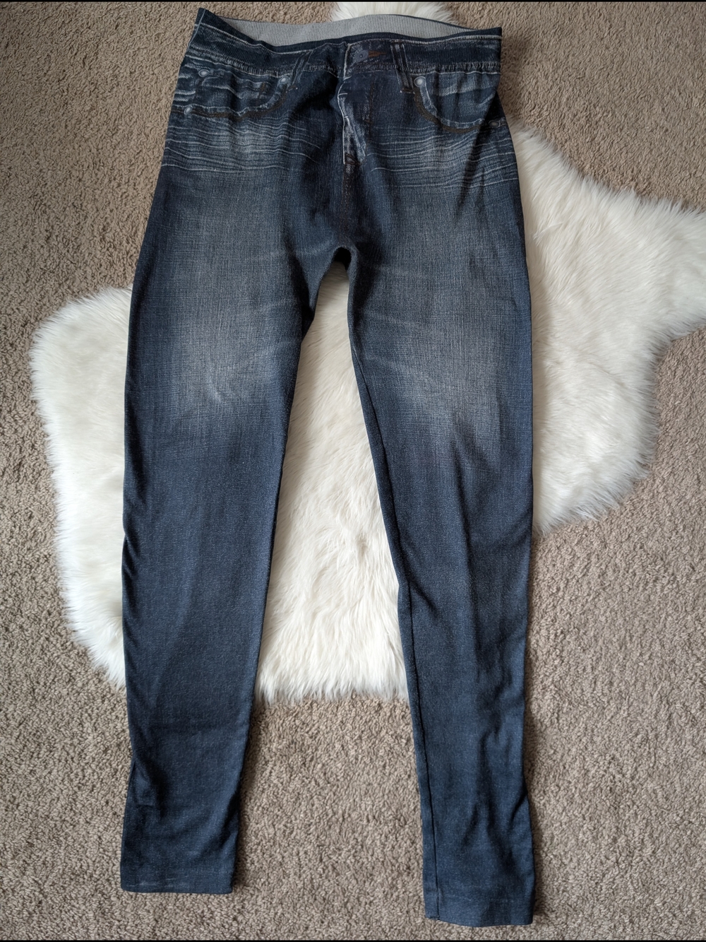 Faux Jean Leggings Size L/XL - Picture 3 of 14
